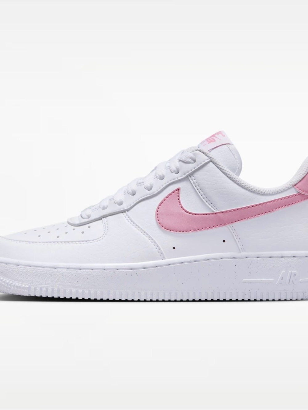 Nike Women’s Air Force 1 Low - White with Pink Swoosh